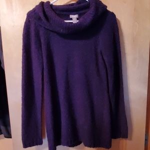 Chico's Purple Cowl Neck Sweater